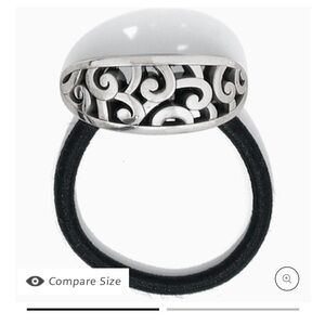 Brighton Deco Lace Silver and Black Ponytail Holder